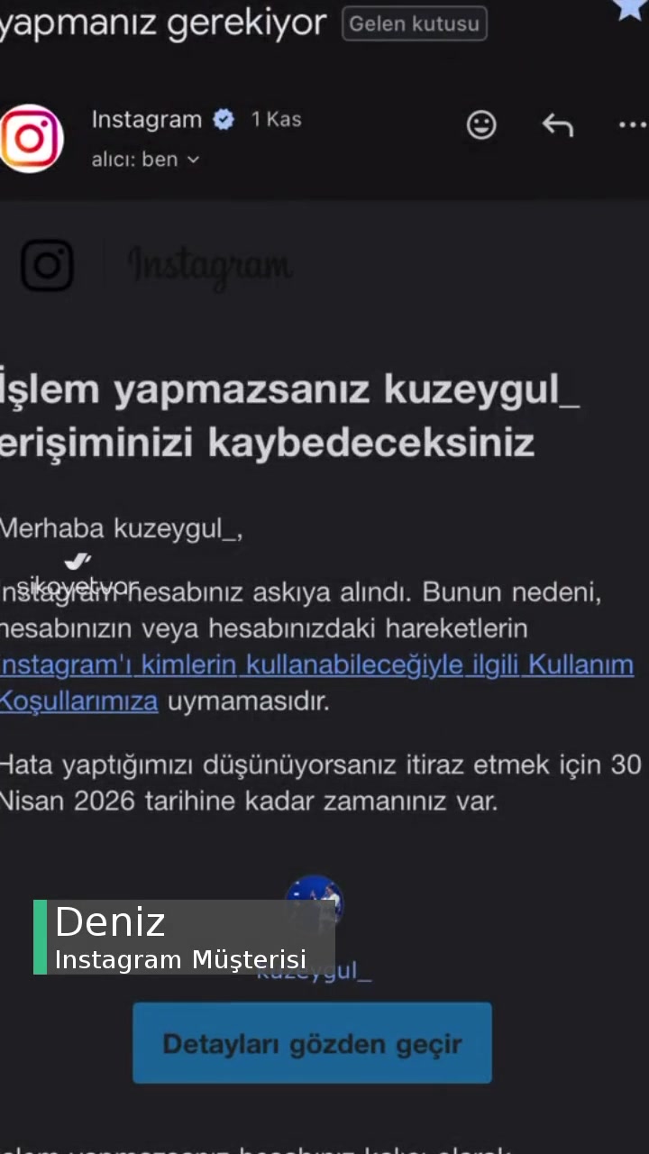 Instagram Varisi Olduğum Hesap Askıya Alındı! videonun kapak resmi