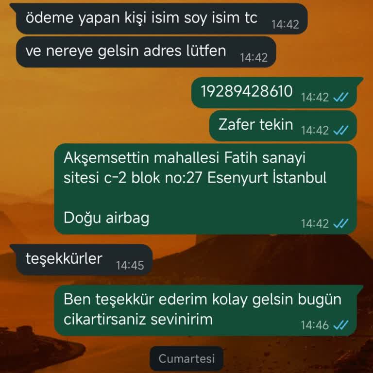 Sipariş Verilen Tamponun Teslim Edilmemesi Ve İletişim Sorunu