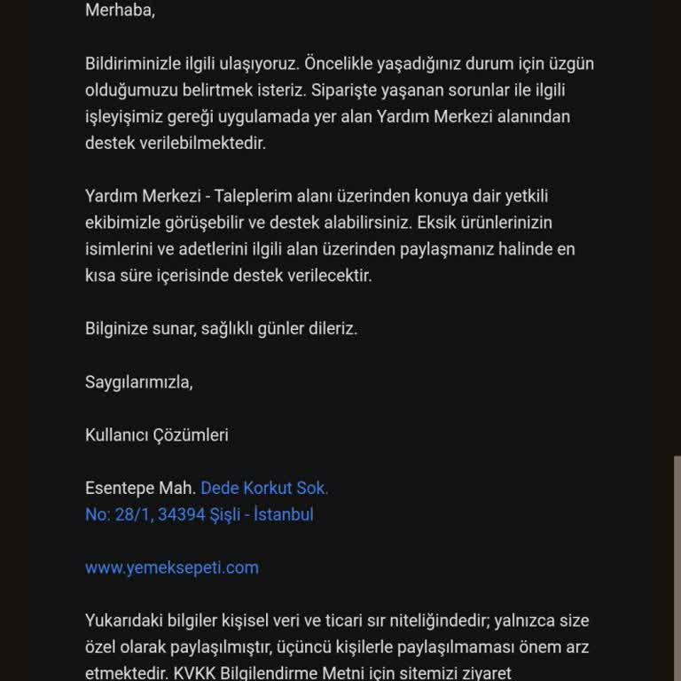 Siparişimdeki Eksik Ürünler Teslim Edilmedi, Çözüm Sunulmuyor