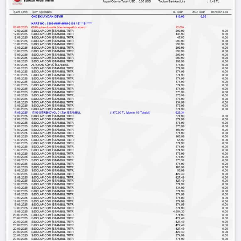 İzinsiz Kredi Kartı Harcamaları Ve Yetersiz İade Süreci Nedeniyle Mağduriyet