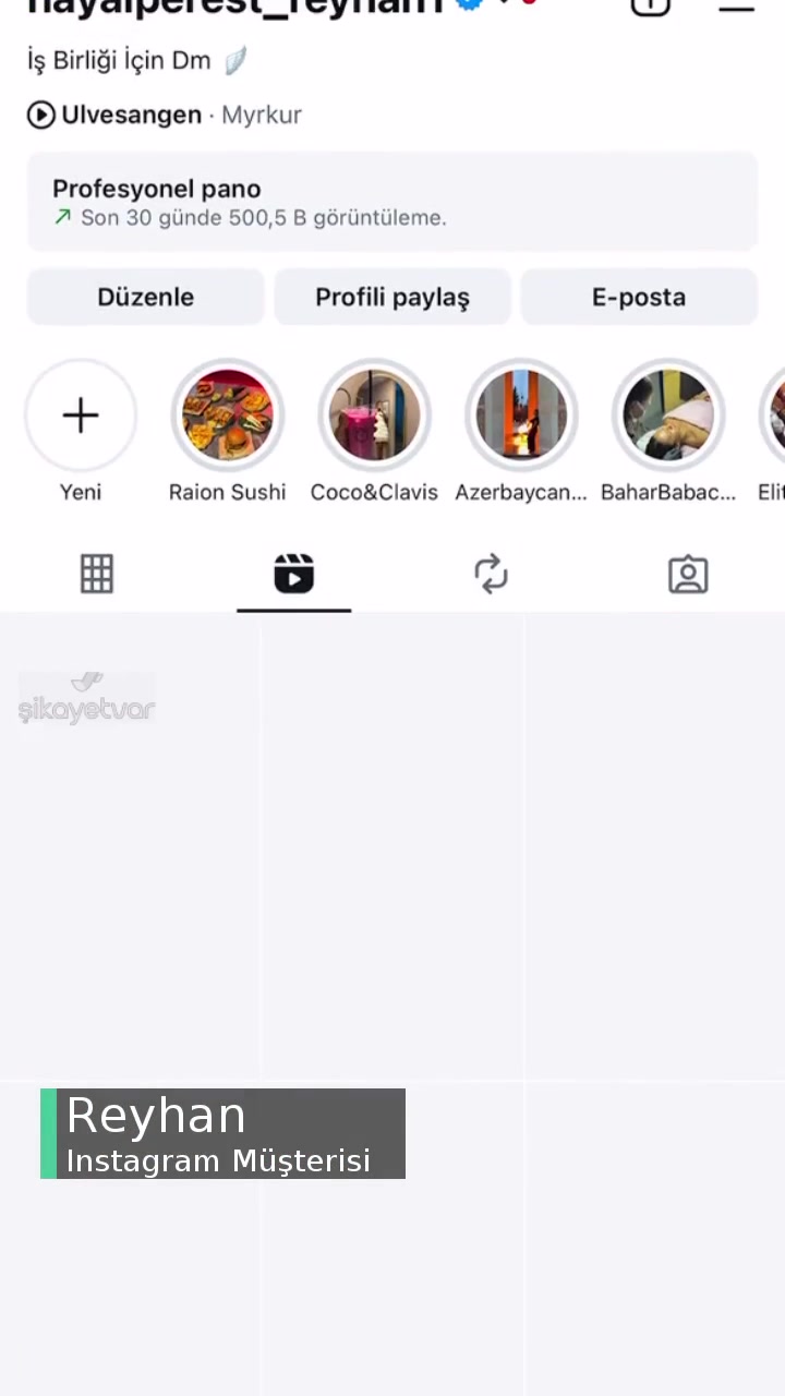 Instagram Videolarım Takipçilerim Önüne Düşmüyor videonun kapak resmi