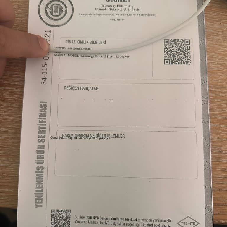 Garanti Kapsamındaki Samsung Flip 4 İç Ekran Sorunu İçin Ücretli Onarım Talebi