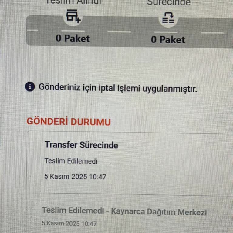 Hepsijet Kaynarca Şubesi Teslimat Sorunları Ve İletişim Eksikliği