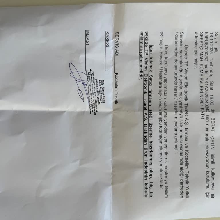 Kırık Gelen TV, İade Gecikmesi Ve Mağduriyet