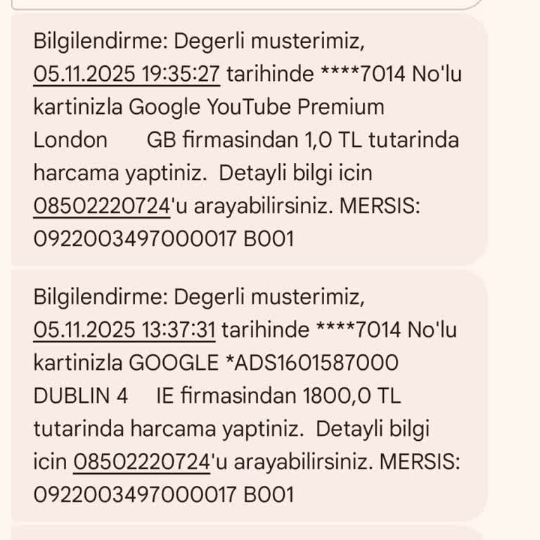Google Kredi Kartımdan Bilgim Dışında 4 Şüpheli İşlem Yapıldı!