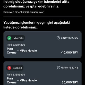 Kazancımın Büyük Kısmı Ödenmedi Çekim Limiti Önceden Belirtilmedi