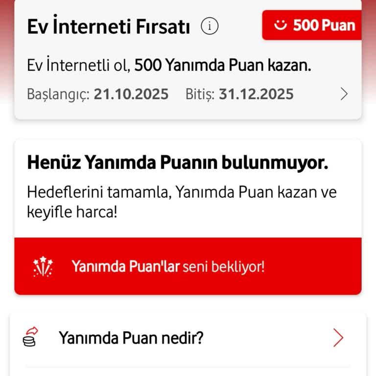 Vodafone Kampanya Puanım Hesabıma Yatmadı