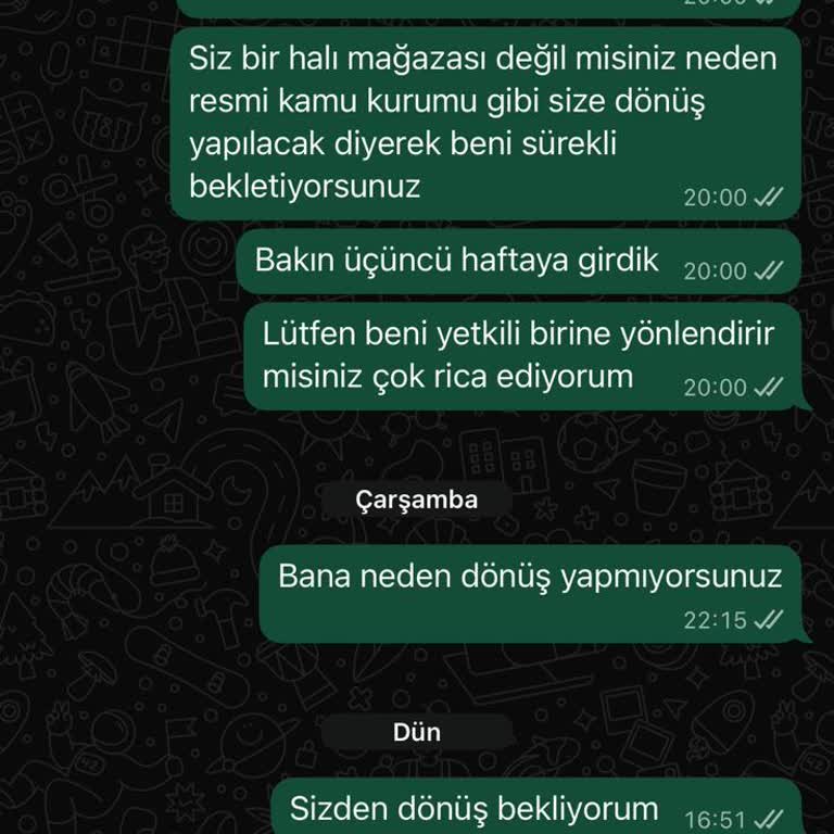 İptal Edilen Halı Siparişim İçin Ücret İadesi Yapılmıyor, İletişim Engellendi