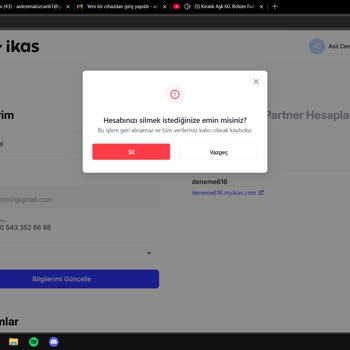Hesap Silme İşlemi Gerçekleşmiyor, Müşteri Hizmetlerinden Çözüm Alamıyorum