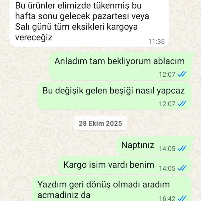 Eksik Ve Yanlış Ürün Gönderimi, İletişimsizlik Sorunu