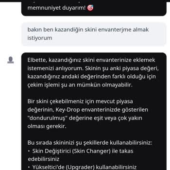 Keydrop'tan Kazanılan Skinin Steam Envanterine Aktarılamaması Sorunu