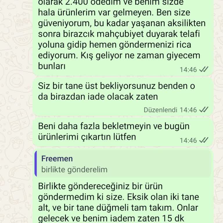Eksik Ve Yanlış Ürün Gönderimi İle İade Sürecinde İlgisizlik