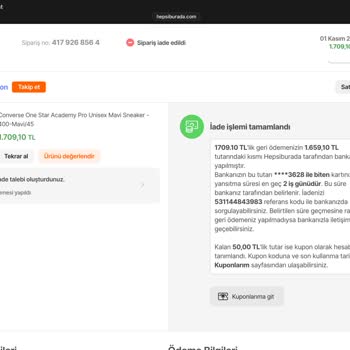Ayakkabı İadesinde Para İadesi 11 Gündür Yapılmadı Müşteri Hizmetleri Çözüm Sunmuyor