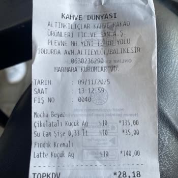 Kahve Dünyası Şubesinde Kötü Kahve Ve Kaba Çalışanlar Yüzünden Mağduriyet Yaşadık