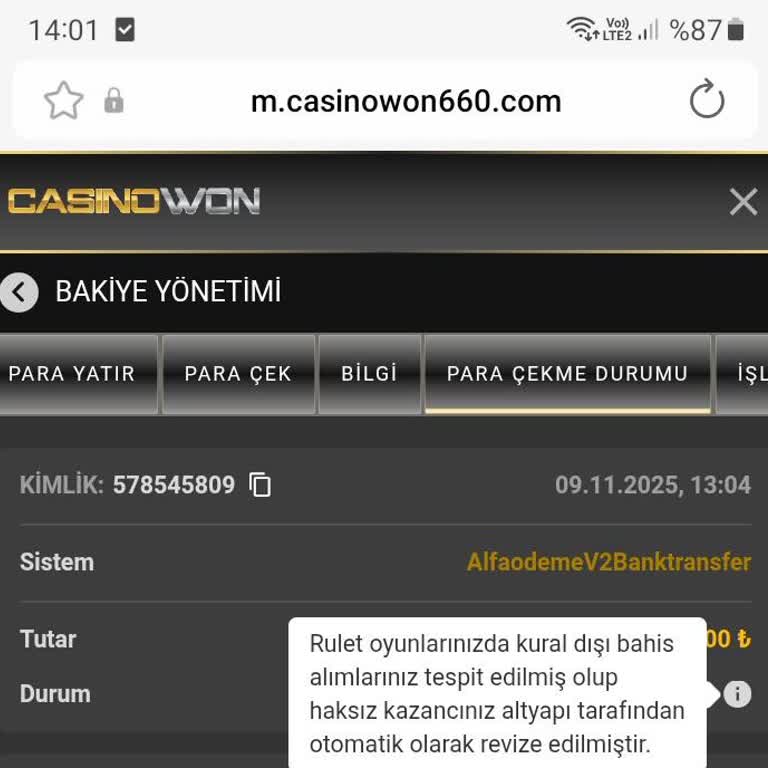 Kazandığım Yüksek Tutarın Ödenmemesi Ve Hesabımın Engellenmesi