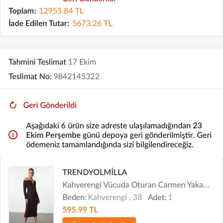 Trendyol İade Edilmeyen Ürün Ücretleri Ve Yanıltıcı Müşteri Hizmetleri