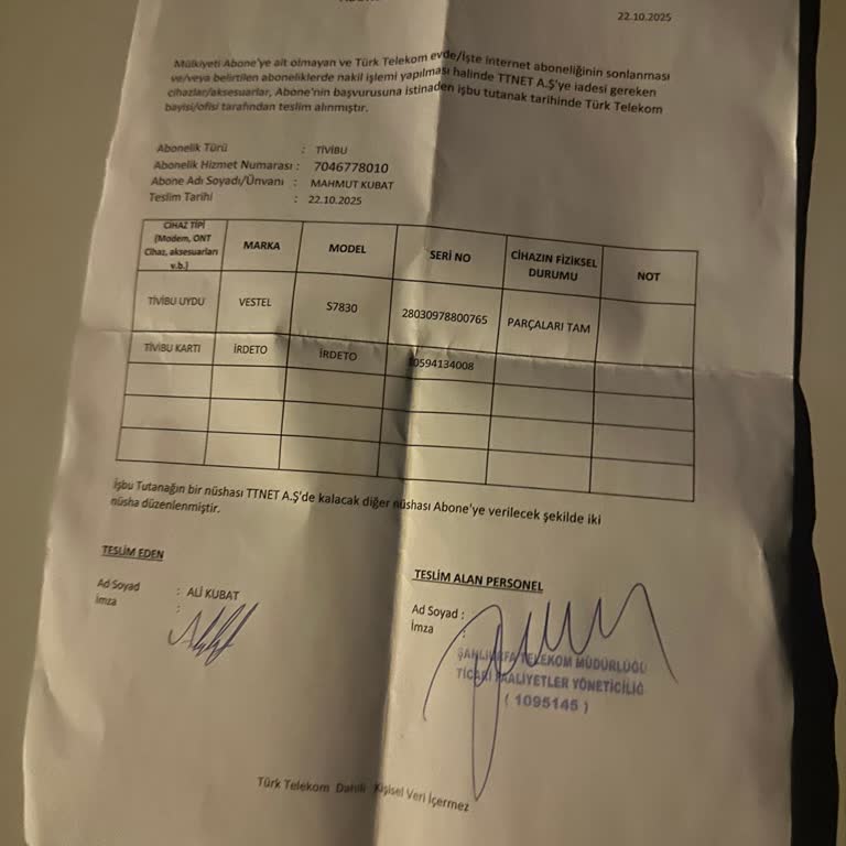 Teslim Edilen Cihaz İçin Haksız Yüksek Fatura Ve İade Sorunu