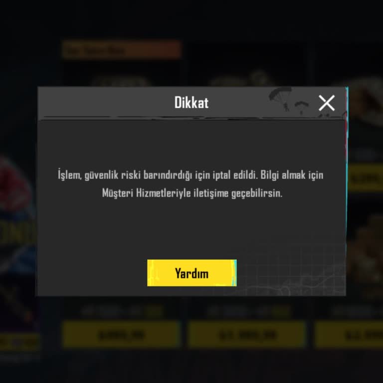 PUBG Mobileda Mobil Ödeme Güvenlik Engeli Nedeniyle Alışveriş Yapamıyorum