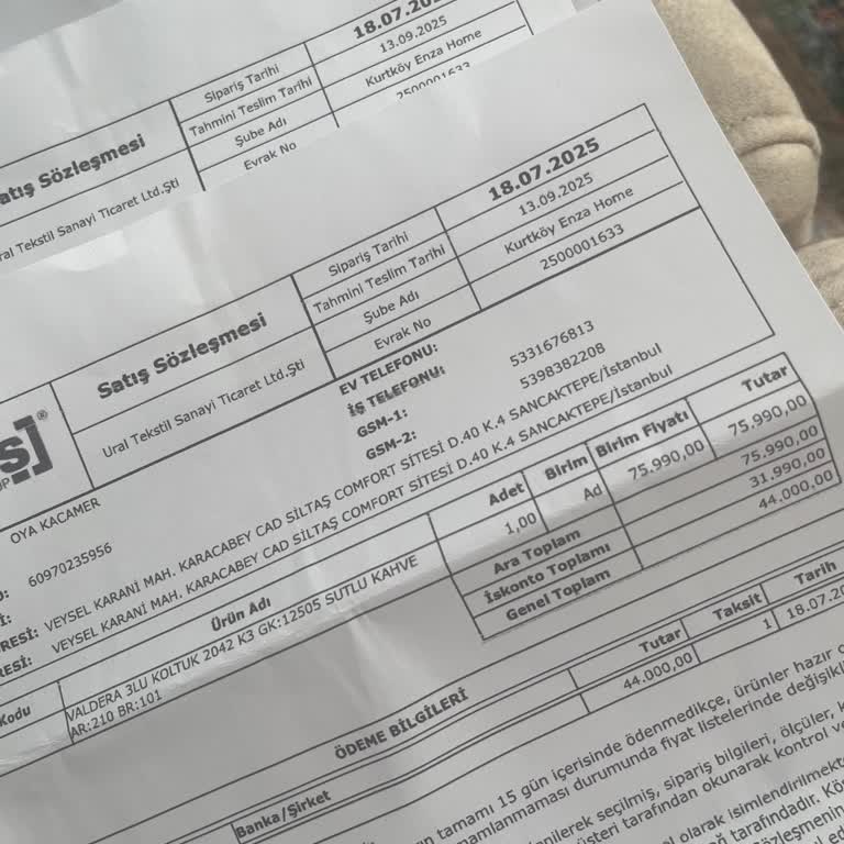 Enza Home'dan Hatalı Ve Hasarlı Teslimat, İade Talebim Reddedildi