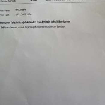 Gebelik Başlangıç Tarihi Hatası Nedeniyle Sigorta Provizyonum Reddedildi