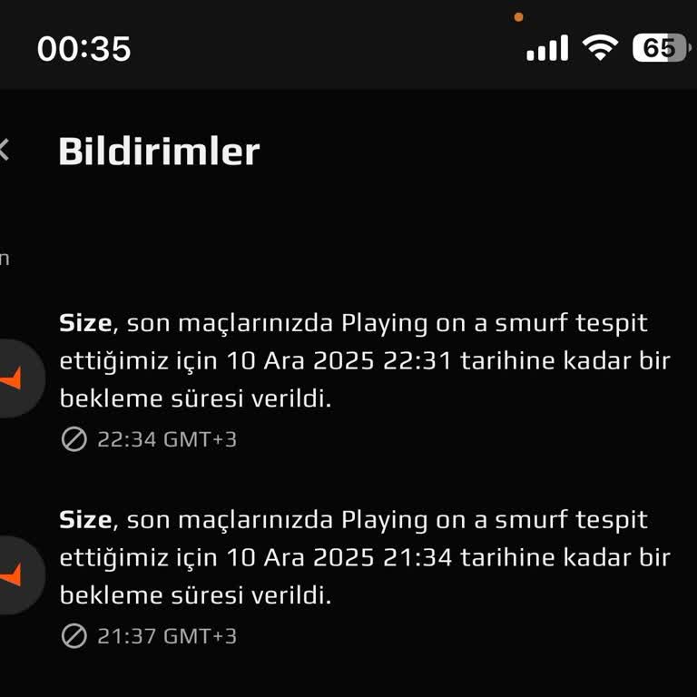 Haksız Smurf Banı Nedeniyle Hesabım Kapatıldı