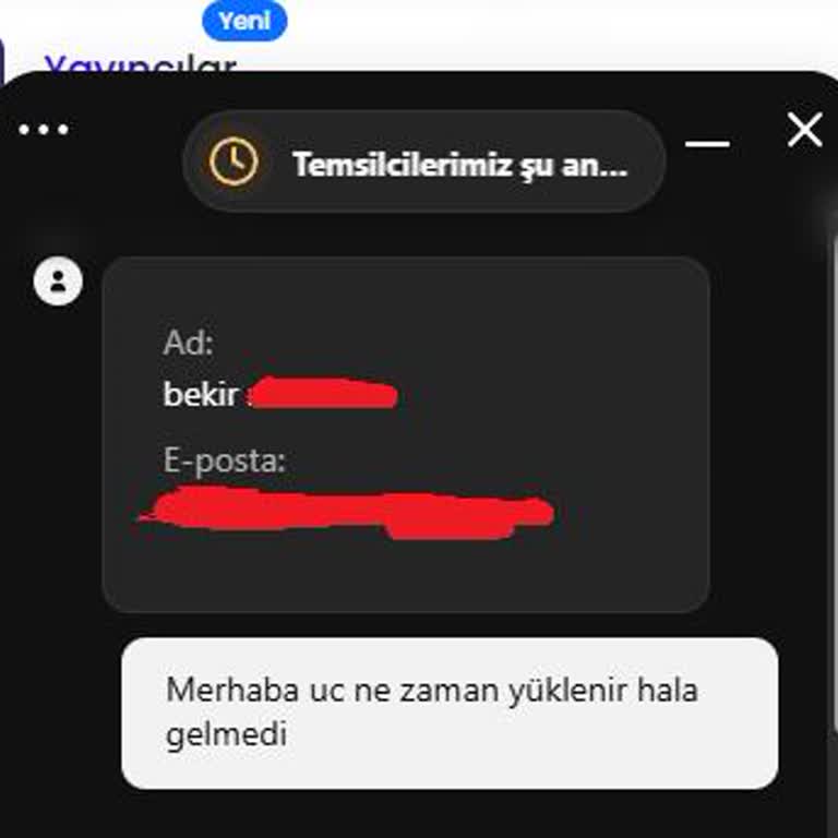 Satın Alınan PUBG Mobile UC Hesabıma Yüklenmedi, İade Talep Ediyorum