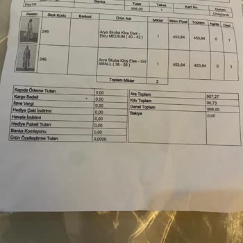 Ozsarıcam Eksik Gönderilen Scuba Etek İçin Çözüm Bekliyorum