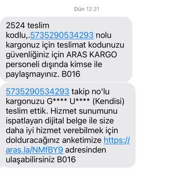 Aydınlı Aras Kargo İle Sürekli Yaşanan Teslimat Ve İletişim Sorunları