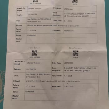 Satın Aldığım Ayakkabı Kısa Sürede Su Aldı Ve Yırtıldı Garanti Reddedildi