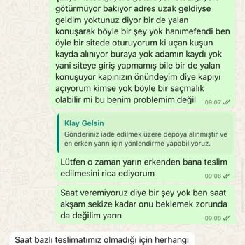 Teslim Edilmeyen Sipariş Ve Yanıltıcı Kurye Bilgisi Nedeniyle Yaşanan Mağduriyet