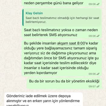 Teslim Edilmeyen Sipariş Ve Yanıltıcı Kurye Bilgisi Nedeniyle Yaşanan Mağduriyet