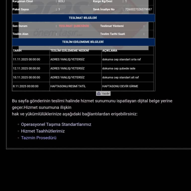 Kargo Teslimatı Adres Hatası Bahanesiyle Gecikti, Müşteri Hizmetleri Çözüm Sunmuyor