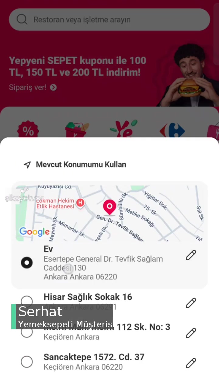 Yemeksepeti Listeleme Reklam Sorunu videonun kapak resmi