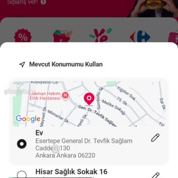Yemeksepeti Listeleme Reklam Sorunu