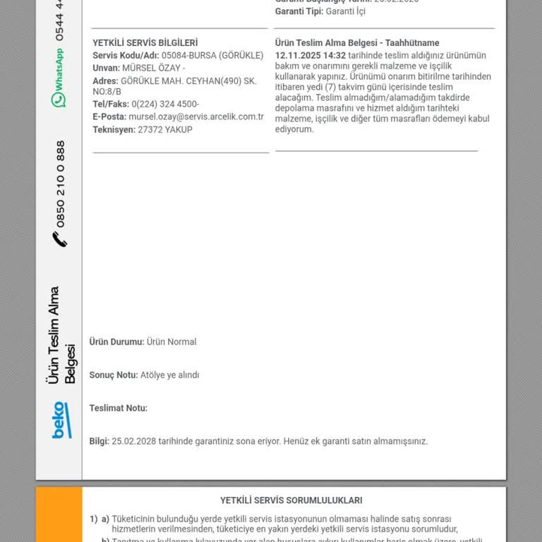 6 Aylık Beko Çamaşır Makinesinde Ciddi Arıza Ve Çözüm Eksikliği