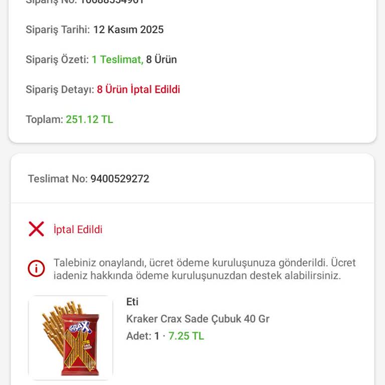 Tekrarlanan Sipariş İptalleri Ve Müşteri Mağduriyeti