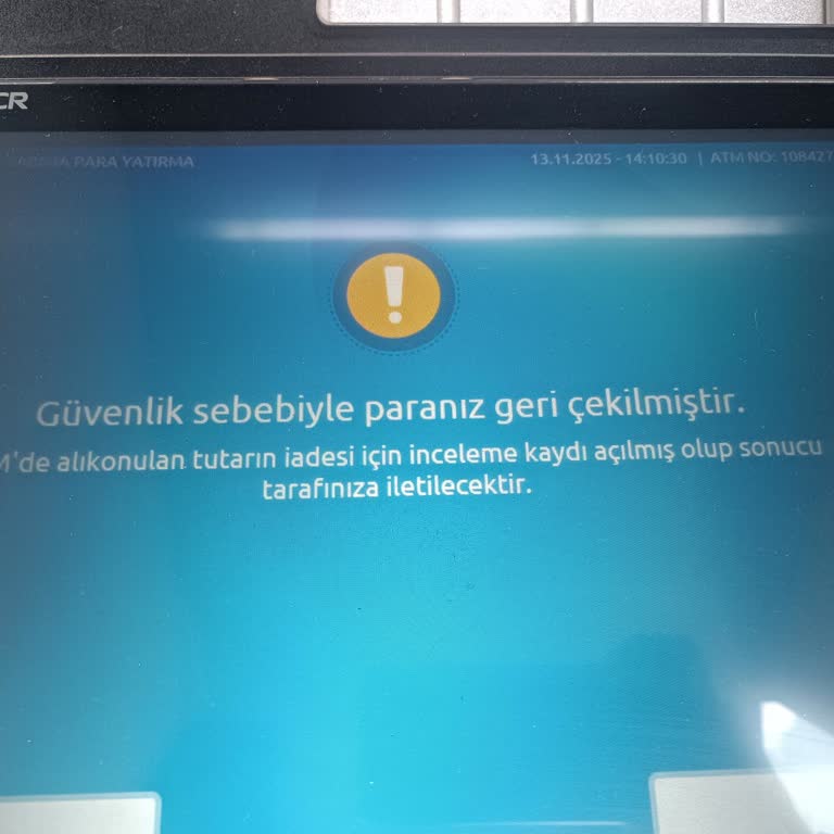 ATM'de Yatırılan Yüklü Para Kayboldu, Acil Çözüm Bekliyorum!