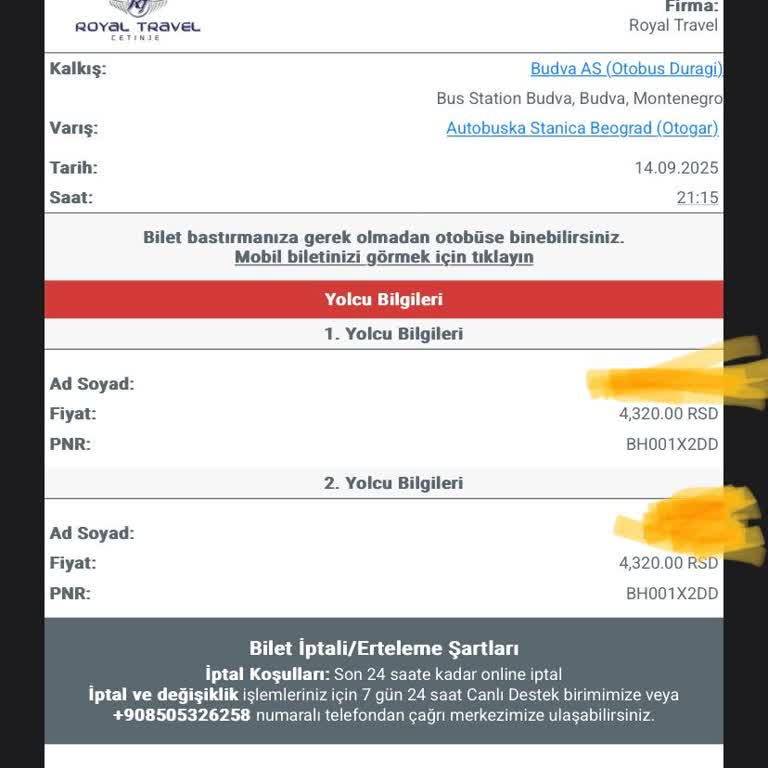 Obilet Yurtdışı Otobüs Biletinde Mağduriyet Ve İlgisizlik
