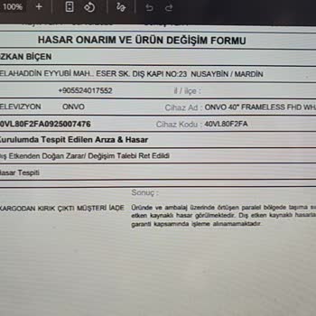 Kırık Televizyon Gönderildi, İade Talebim Reddedildi