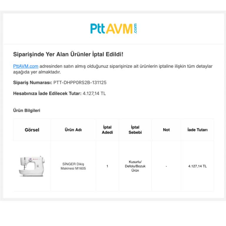 Siparişim İptal Edildi Stokta Ürün Görünüyordu