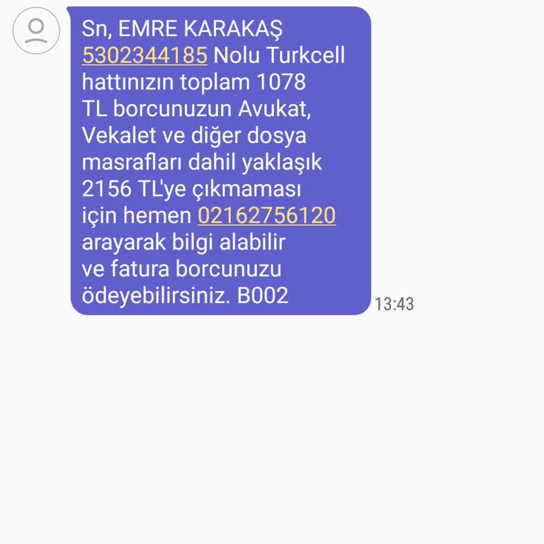 Kişisel Bilgilerimin Güvenliği Ve Yanıltıcı Borç Mesajları Hakkında Endişem Var