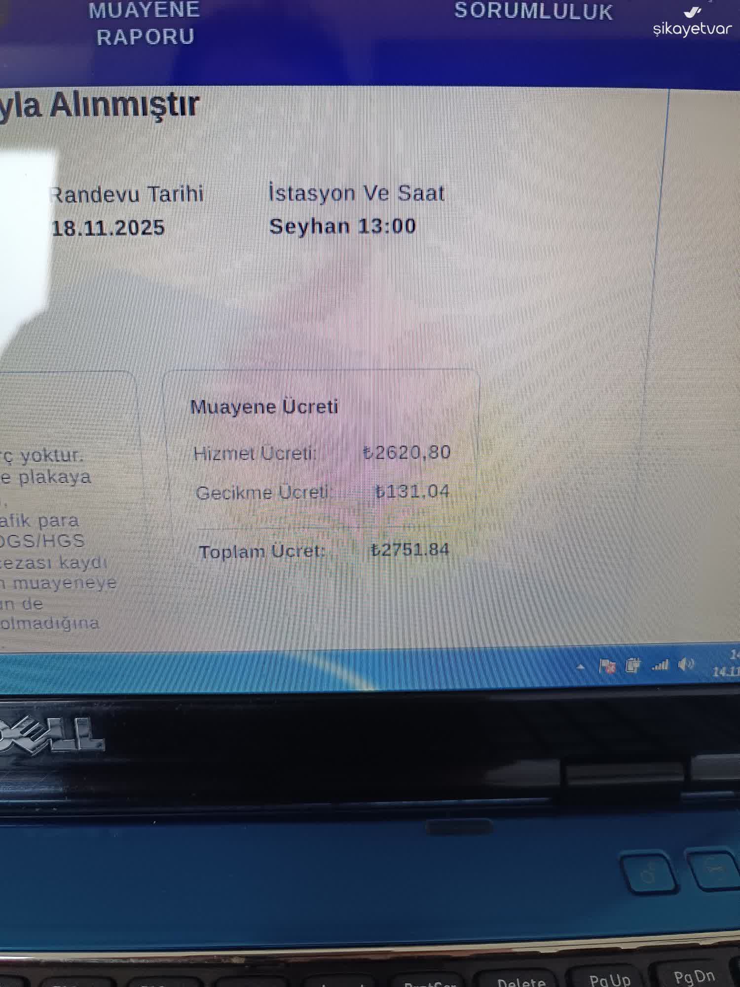 TÜVTÜRK Muayene Süresi Dolmadan Alınan Randevuya Haksız Gecikme