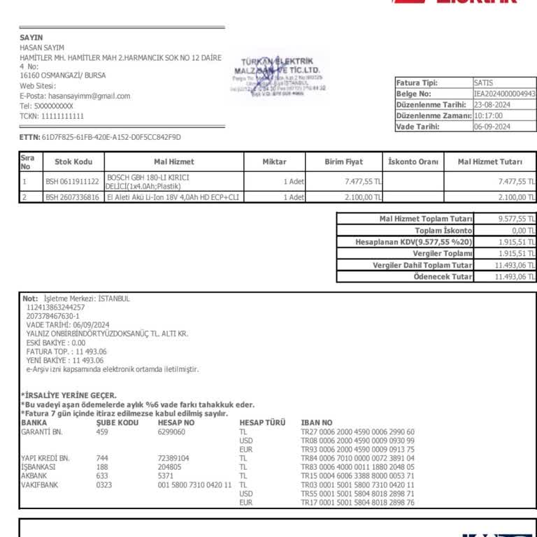 Bosch Şarjlı Hilti Garanti Dışı Bırakıldı, Yüksek Onarım Ücreti Talep Edildi