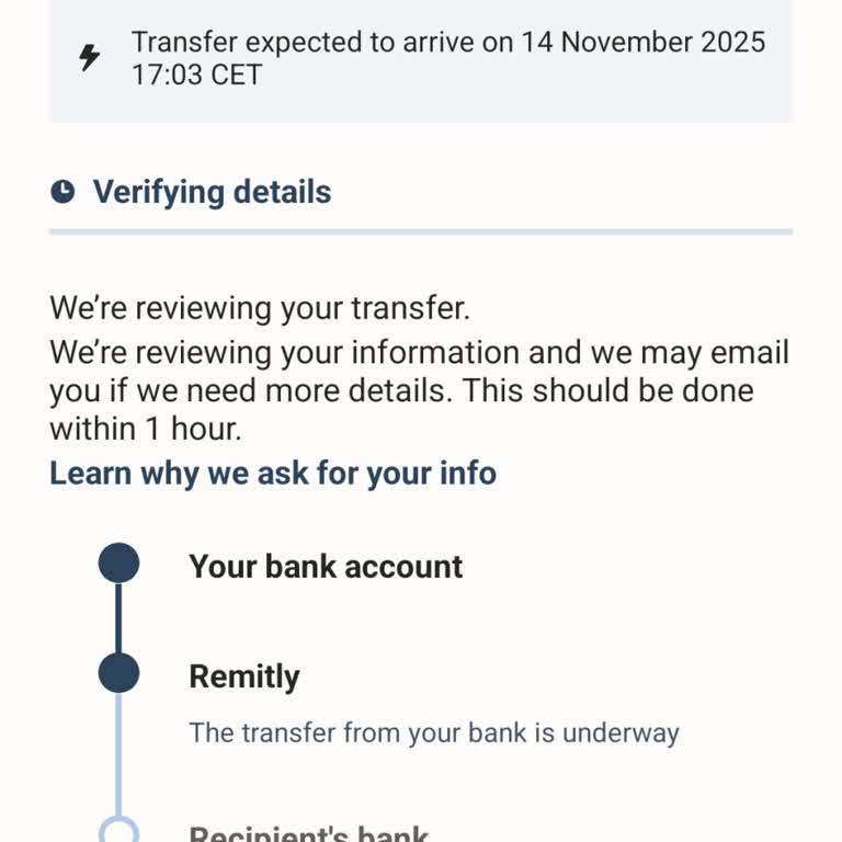 Remitly Transfer Debited but Not Credited to My Bank Account
