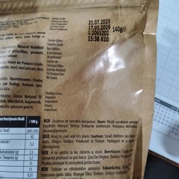 Migros'tan Aldığım Tadım Çiğ Fındık Bayat Çıktı, Değişim Talep Ediyorum