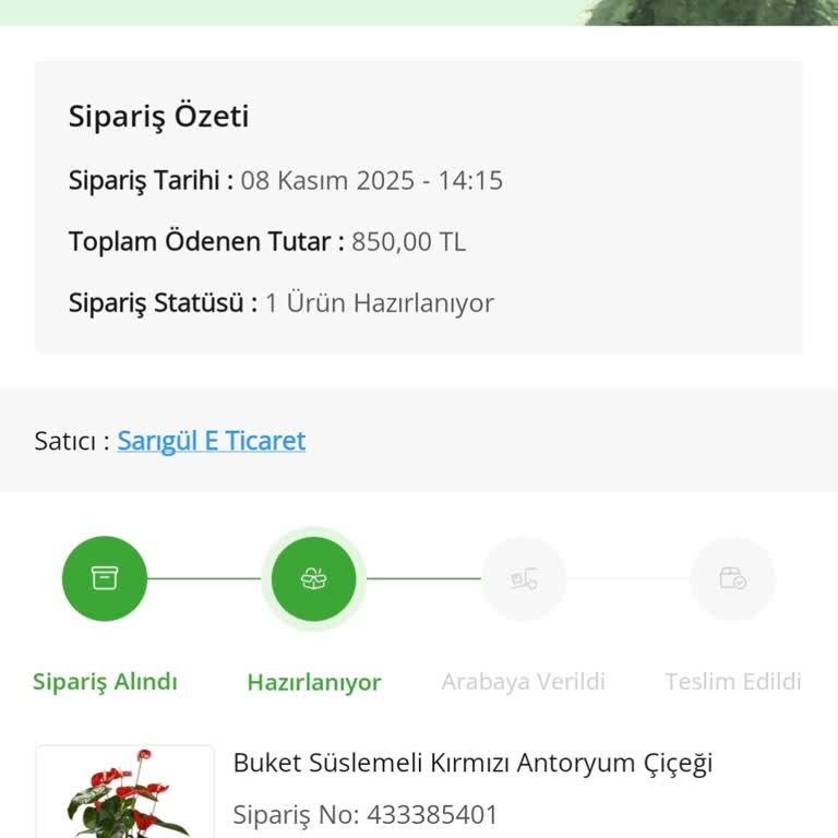 Çiçek Siparişim Teslim Edilmedi Ücret İadesi Yapılmıyor