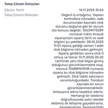 Trendyol Sistem Hatası Nedeniyle İadeler Stoğa Yanlış Ekleniyor Mağaza Puanım Düşüyor