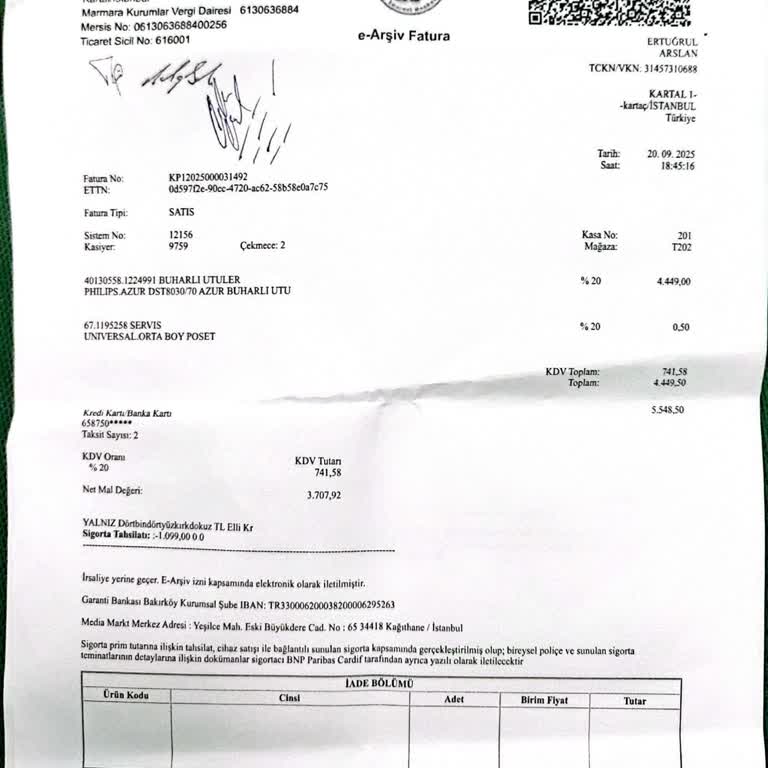 Birebir Değişim Hakkı Kullanılmadan Arızalı Ütünün Tamire Gönderilmesi Ve Sorunun Devam Etmesi