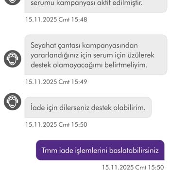 Kampanya Hediyesi Olan Saç Serumu Teslim Edilmedi