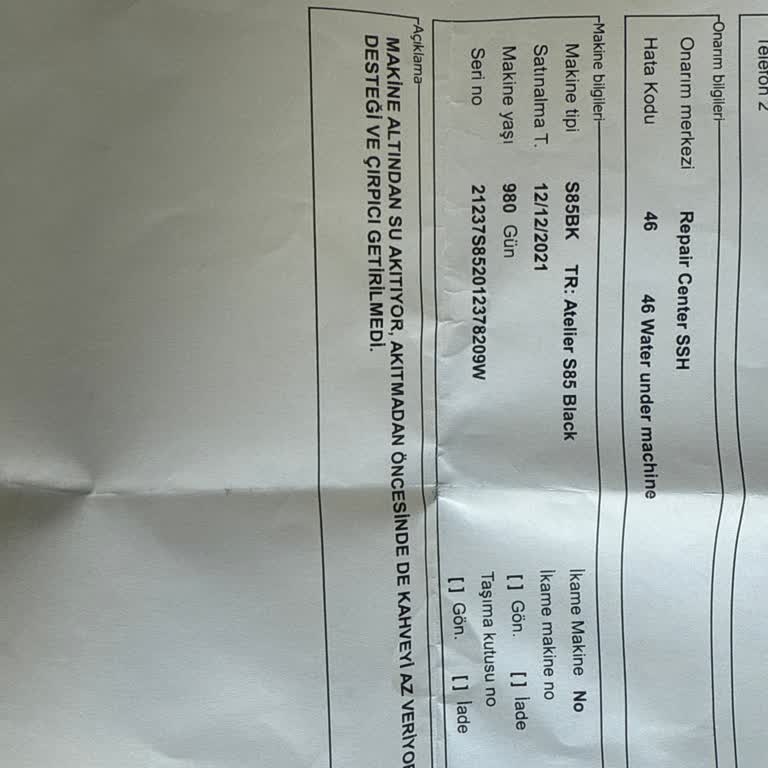 Nespresso Kahve Makinesinde Sürekli Su Akıtma Sorunu Ve Güven Kaybı